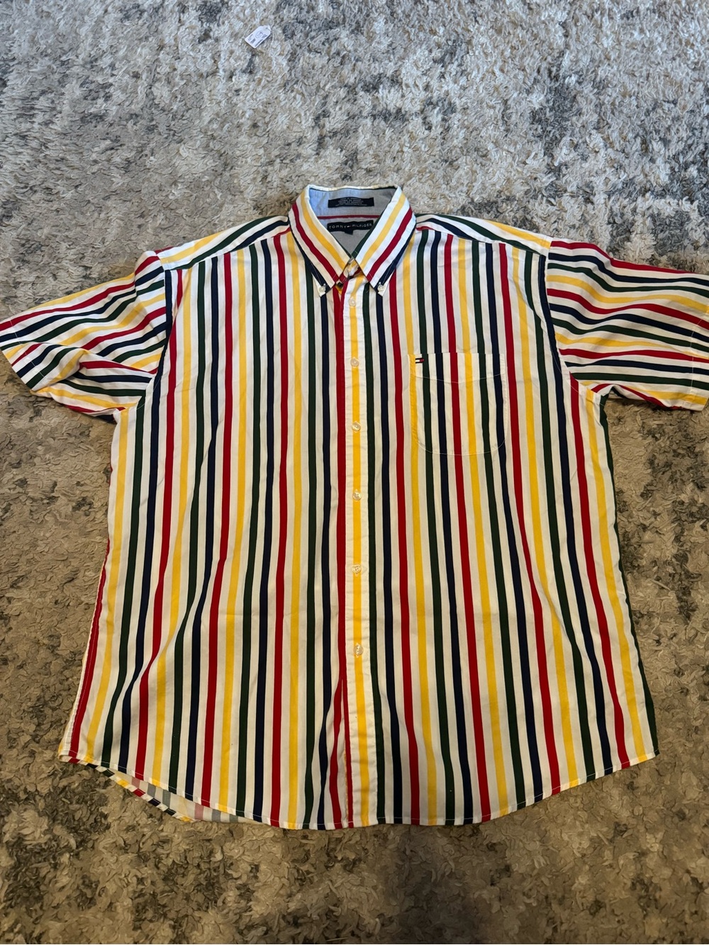 Men's Tommy Hilfiger Multicolor Stripe Button-Down Shirt
